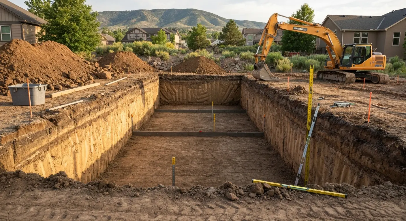 Foundation excavation in progress