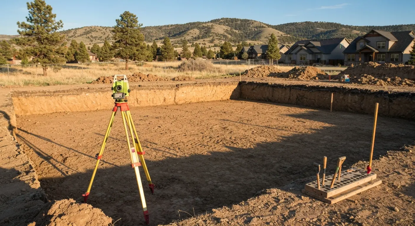Foundation excavation site