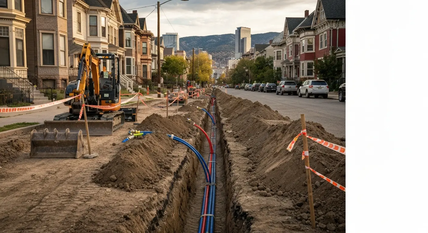 Utility trenching project