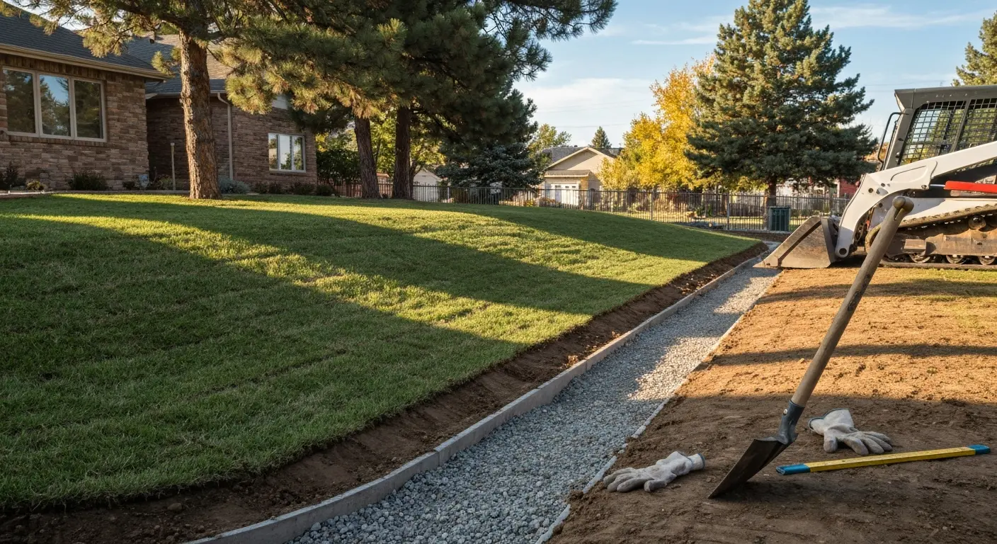 Grading and drainage work