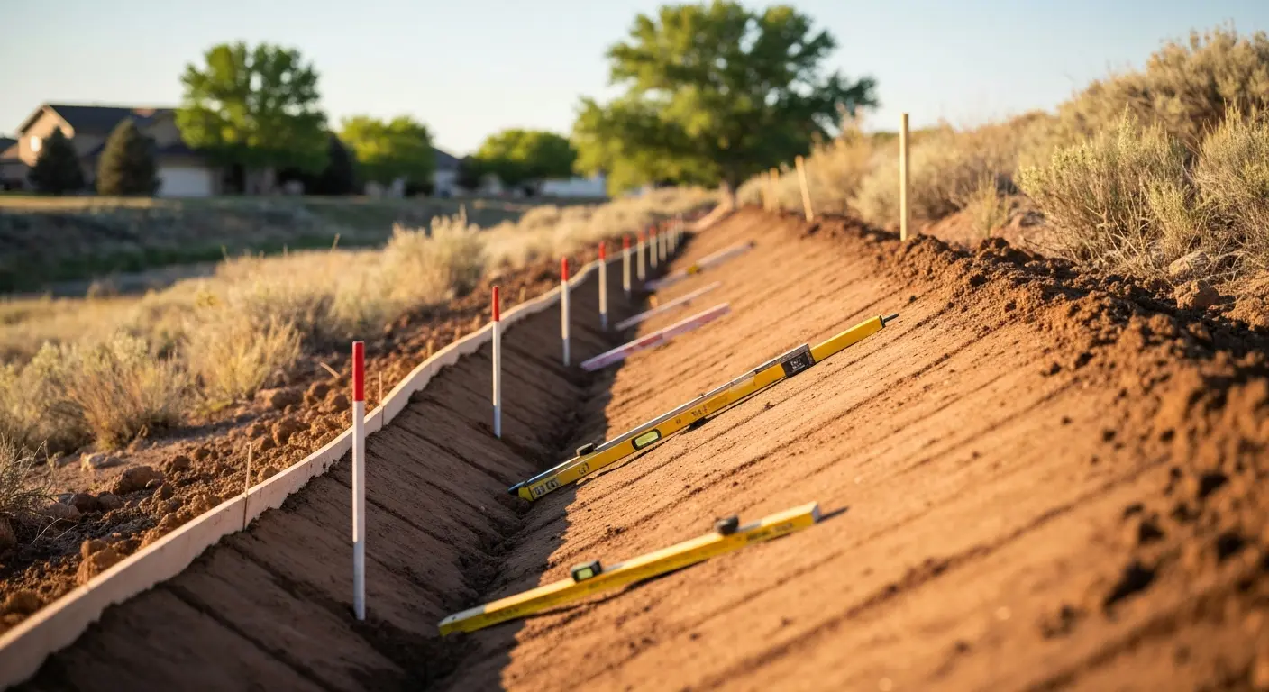Drainage and grading near Highline Canal