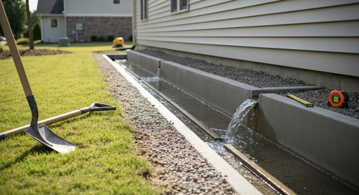 Drainage channel installation
