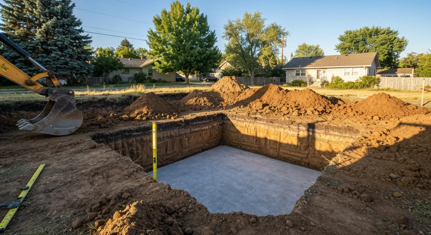 Foundation excavation project in South Denver