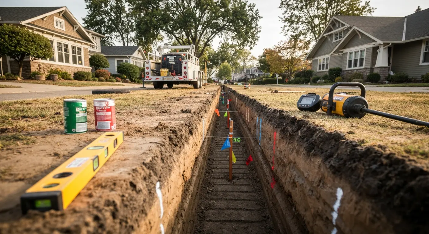 Utility trenching and prep