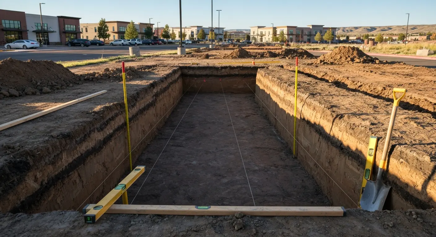 Foundation trench in Tech Center