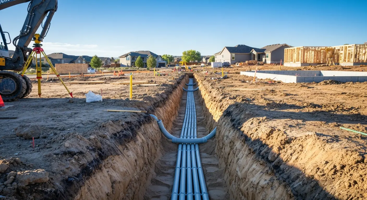 Utility trenching project