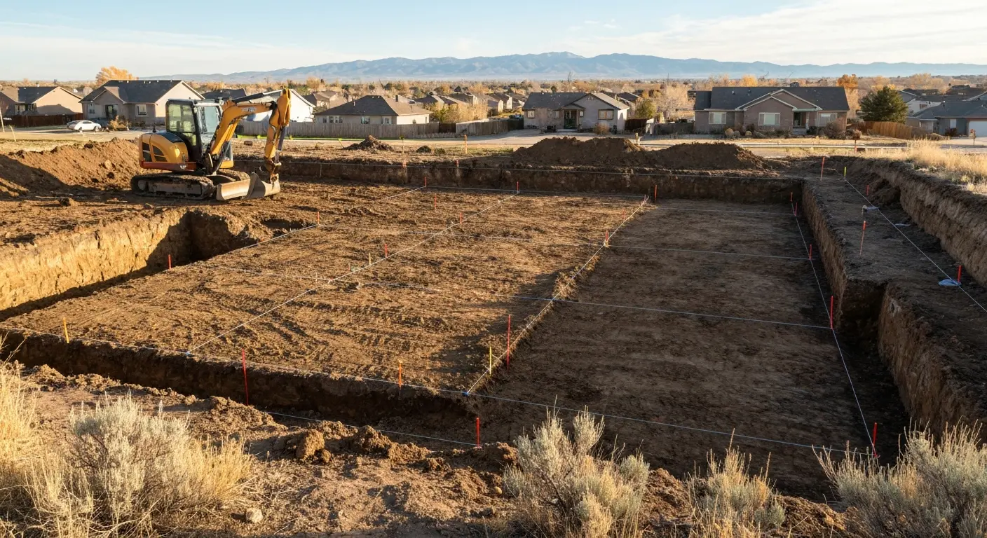 Foundation excavation in Englewood