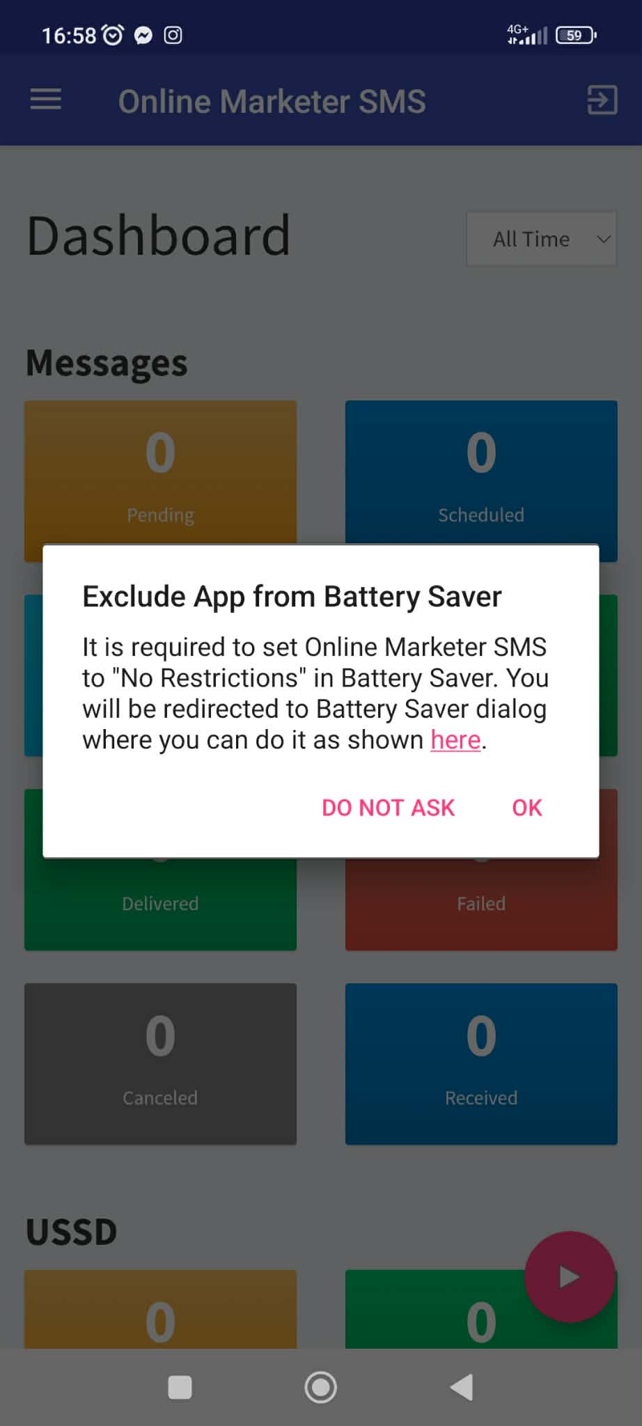Battery saver settings