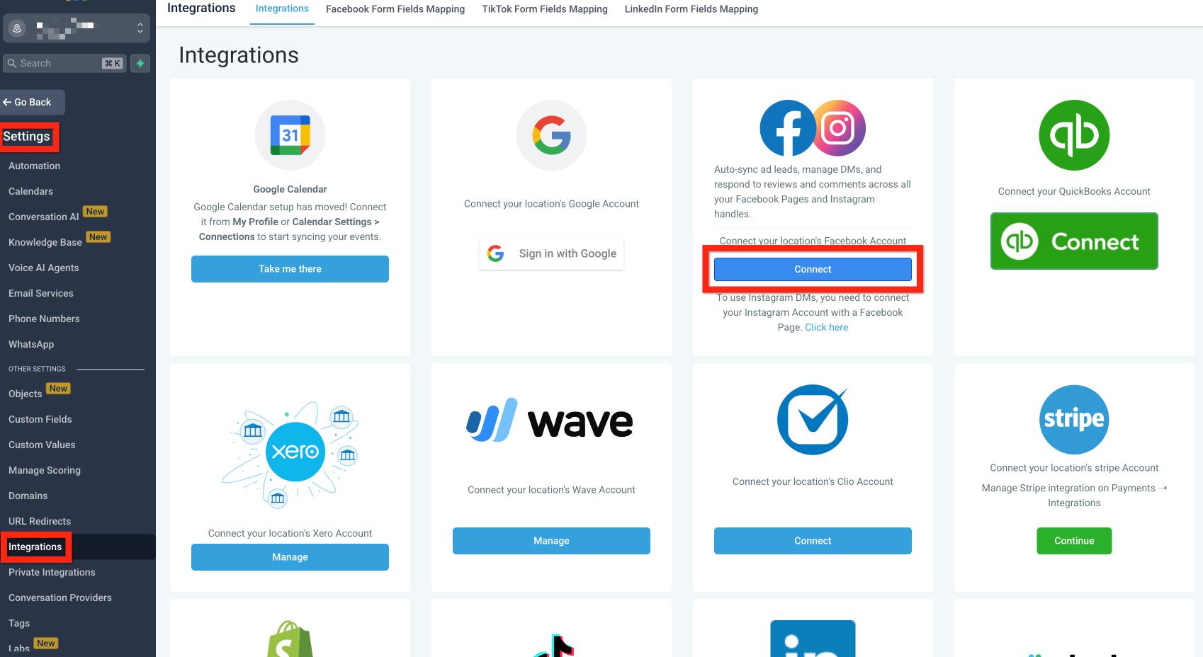 Σύνδεση Facebook & Instagram Messenger