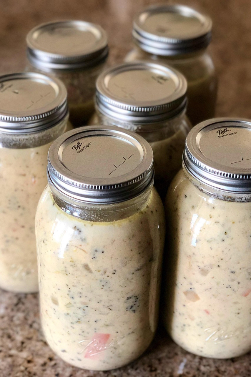soups in mason jar