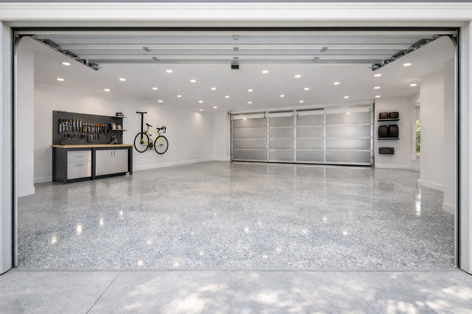 Professional epoxy garage floor coating installed by Shield Surface in Northern Virginia