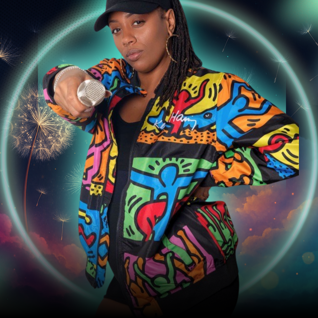 A cheerful white nonbinary person in their late 20s, with short curly hair, wearing a yellow sweater, standing in a cozy home library with books and plants. The vibe is creative, inclusive, and inspiring.