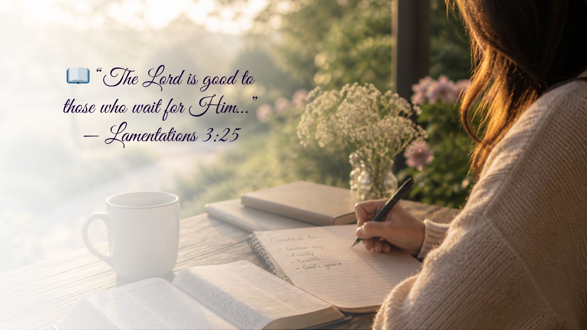📖 “The Lord is good to those who wait for Him…” — Lamentations 3:25