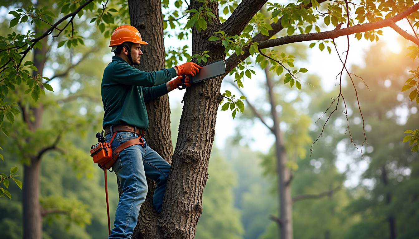 Professional tree trimming service in Apex, NC