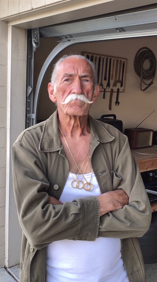 Walt in his garage