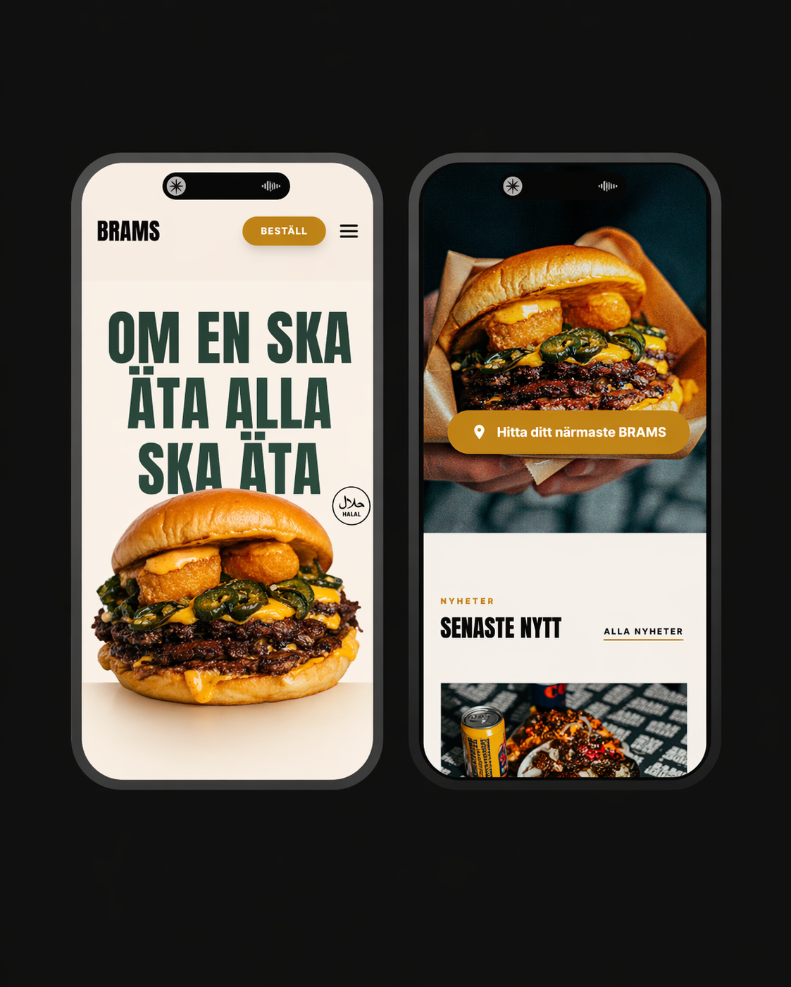 Webbdesign för restaurang