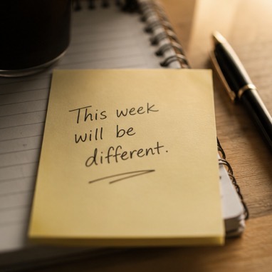 this week will be different note