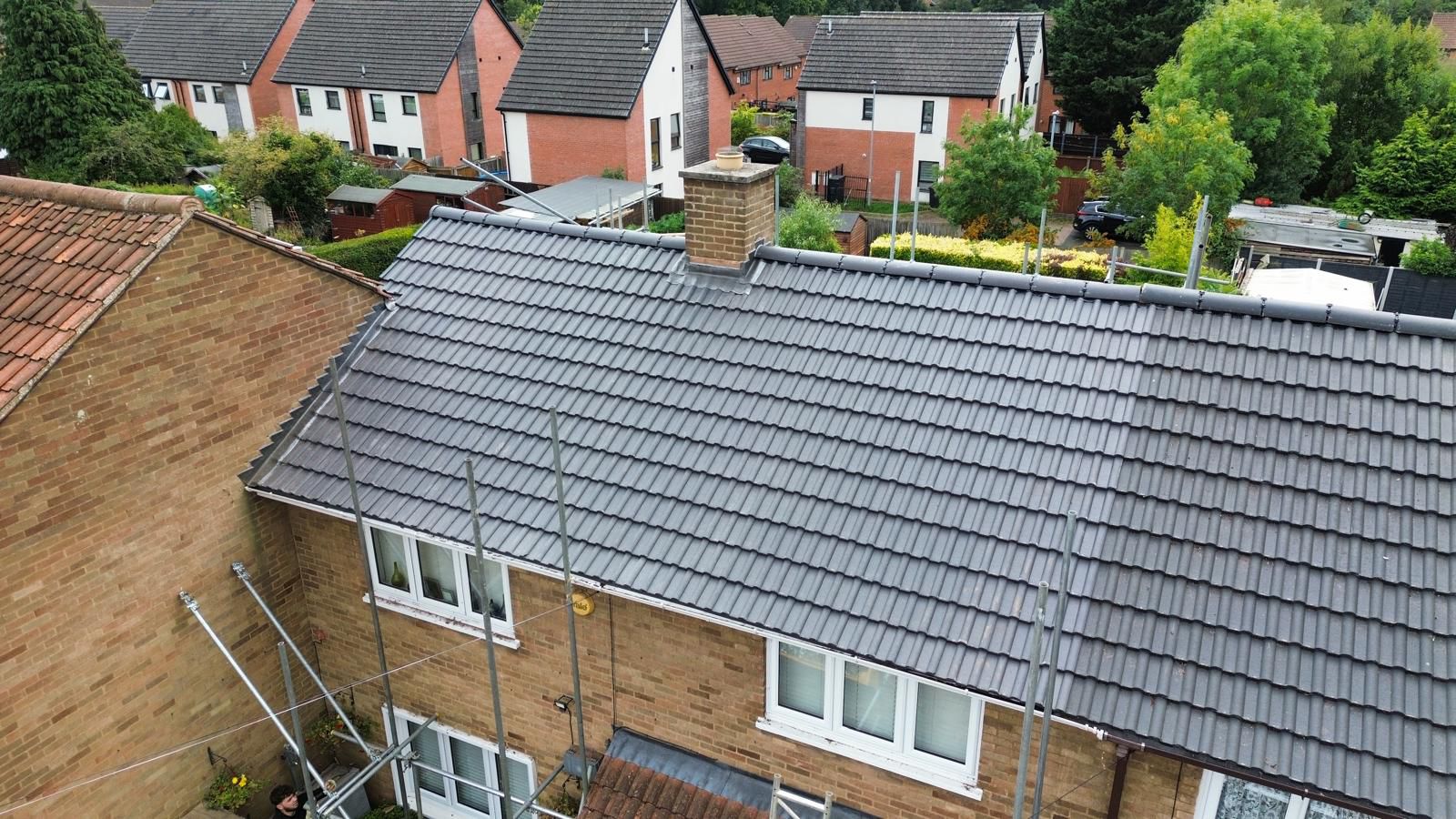 Recent roofing job completed by Ace Roofing Services
