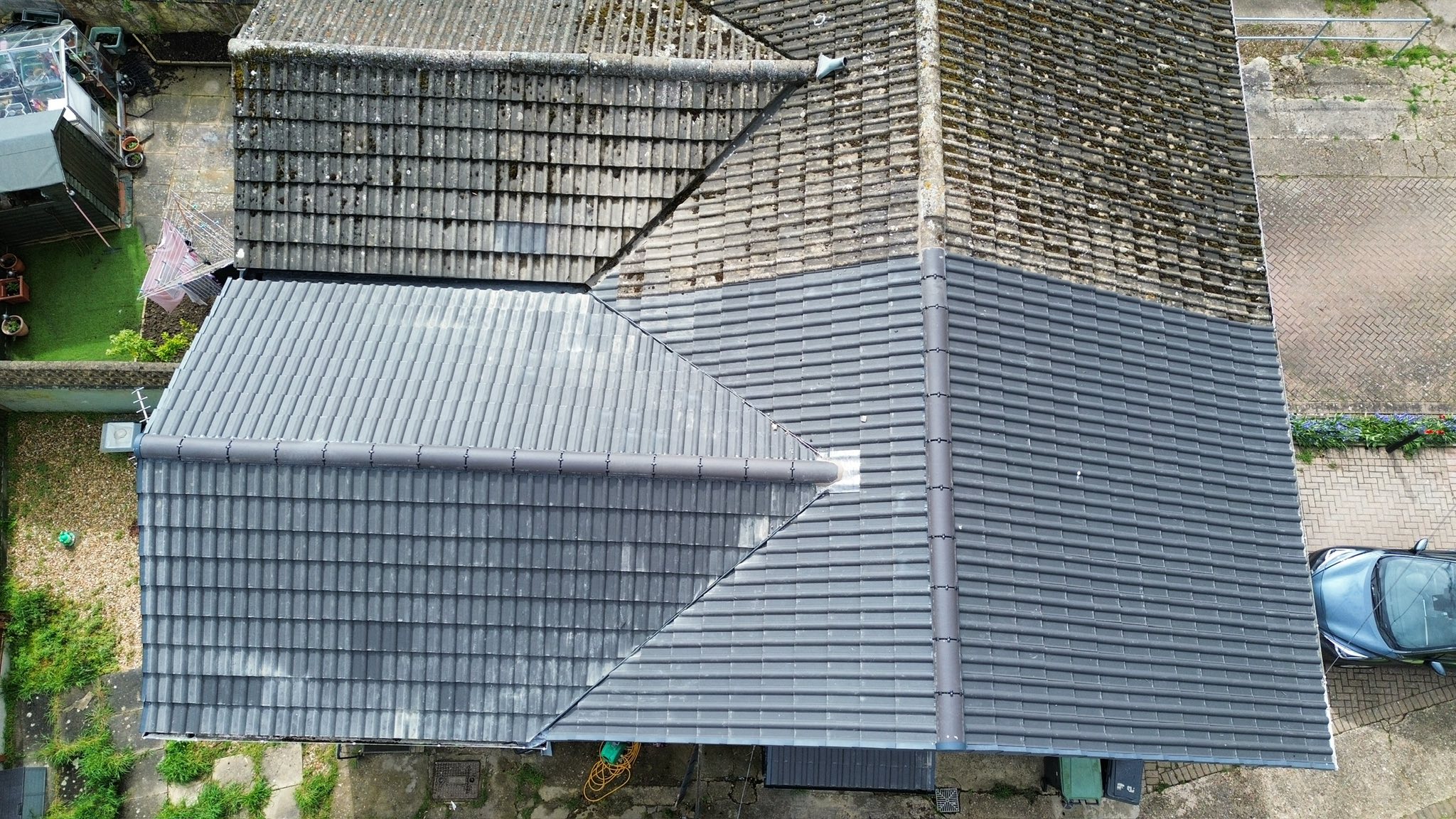 Roofing project in progress