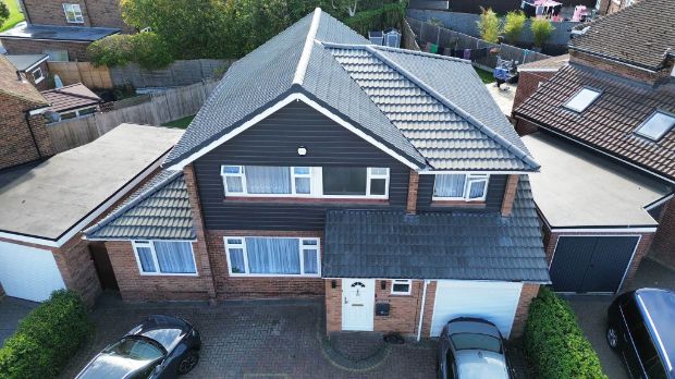 Completed roofing project by Ace Roofing Services