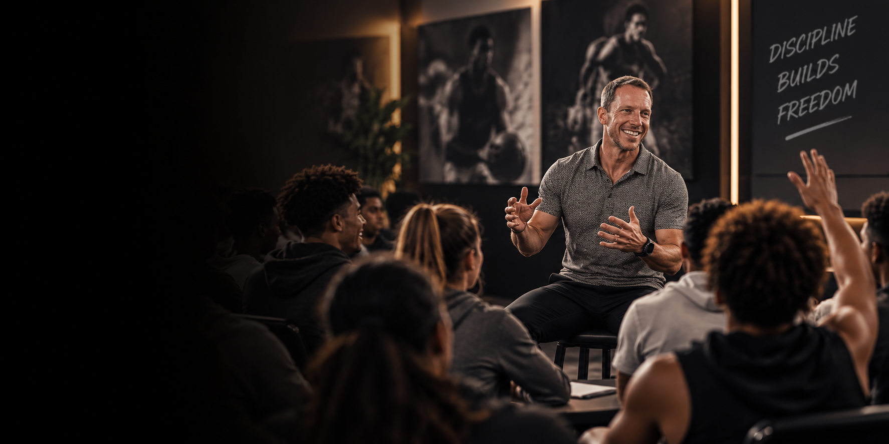 The After We Play team together in conversation at a training facility