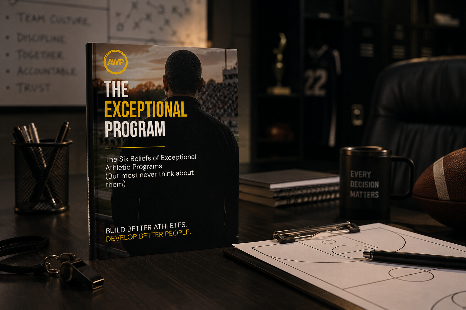 The Exceptional Program guidebook on an athletic director’s desk