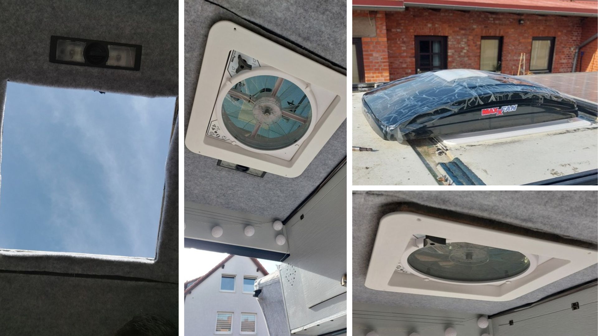 MAXXFAN Deluxe Dachlüfter im Camper mit Zu- und Abluftfunktion für eine bessere Belüftung und ein angenehmeres Innenraumklima. MAXXFAN Deluxe Dachlüfter im Camper mit Zu- und Abluftfunktion für eine bessere Belüftung und ein angenehmeres Innenraumklima.