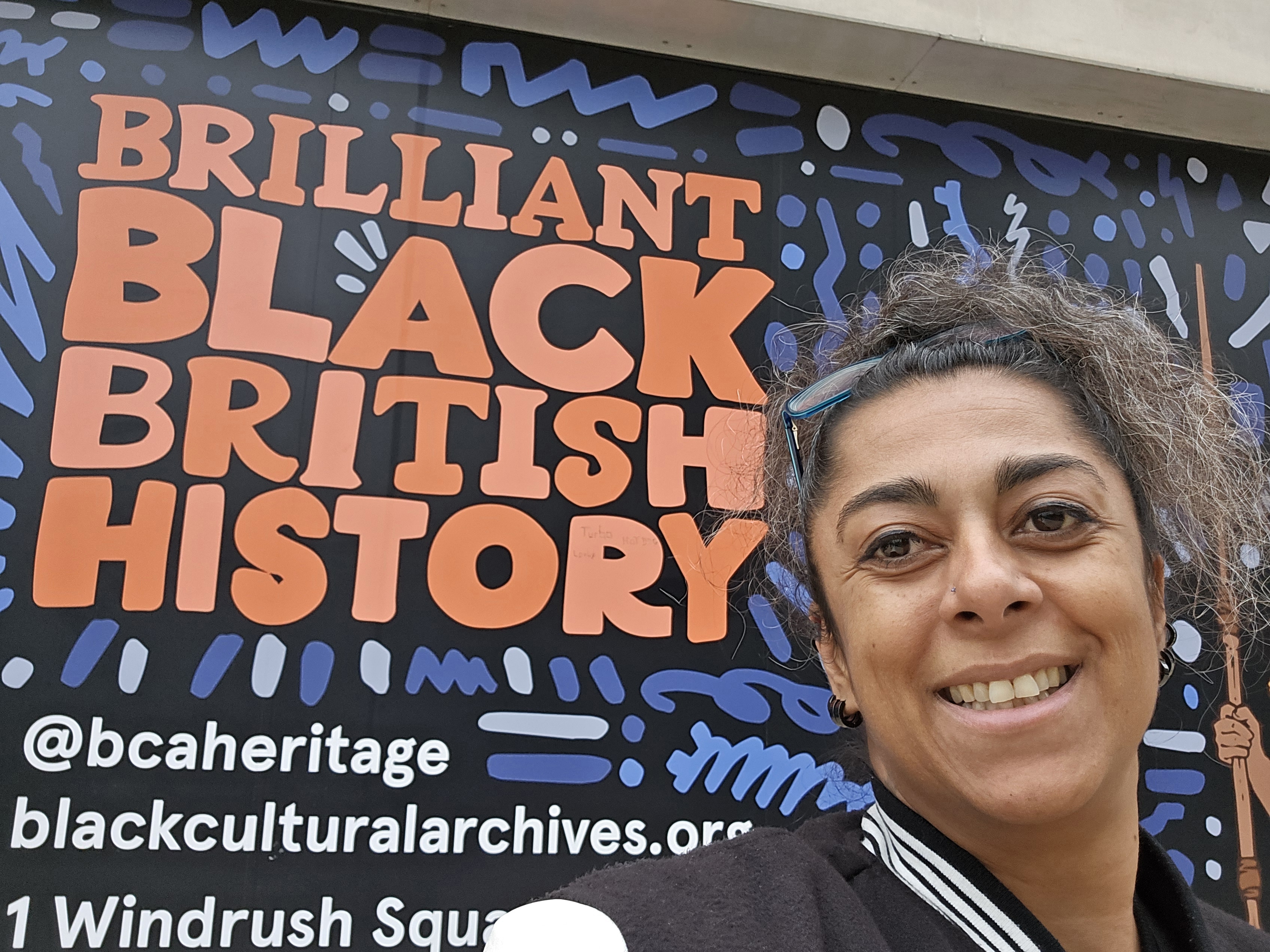 Sabrina outside the Black Culutral Archives in Brixton Sabrina outside the Black Culutral Archives in Brixton