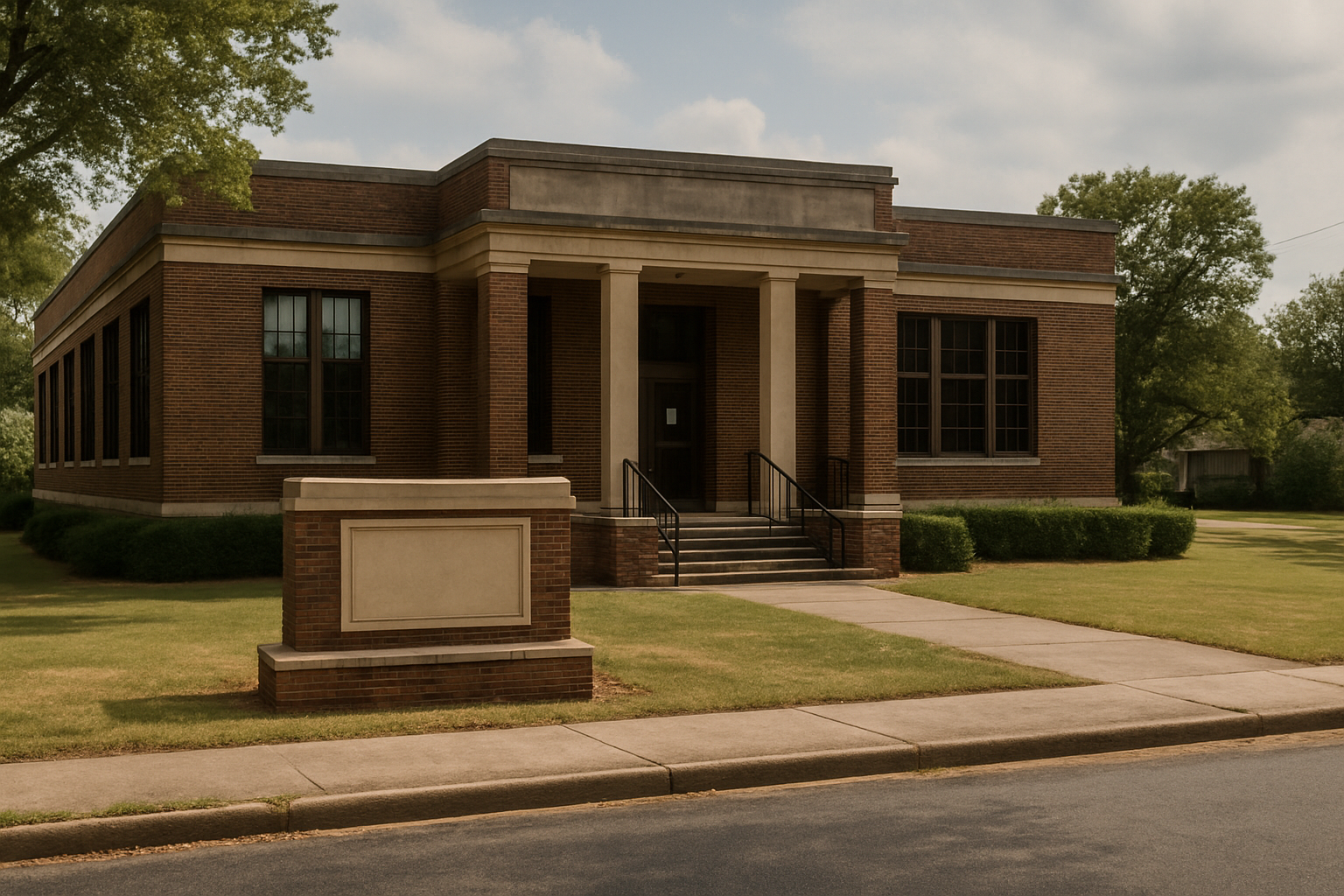 McMillan Memorial Library in Overton, TX