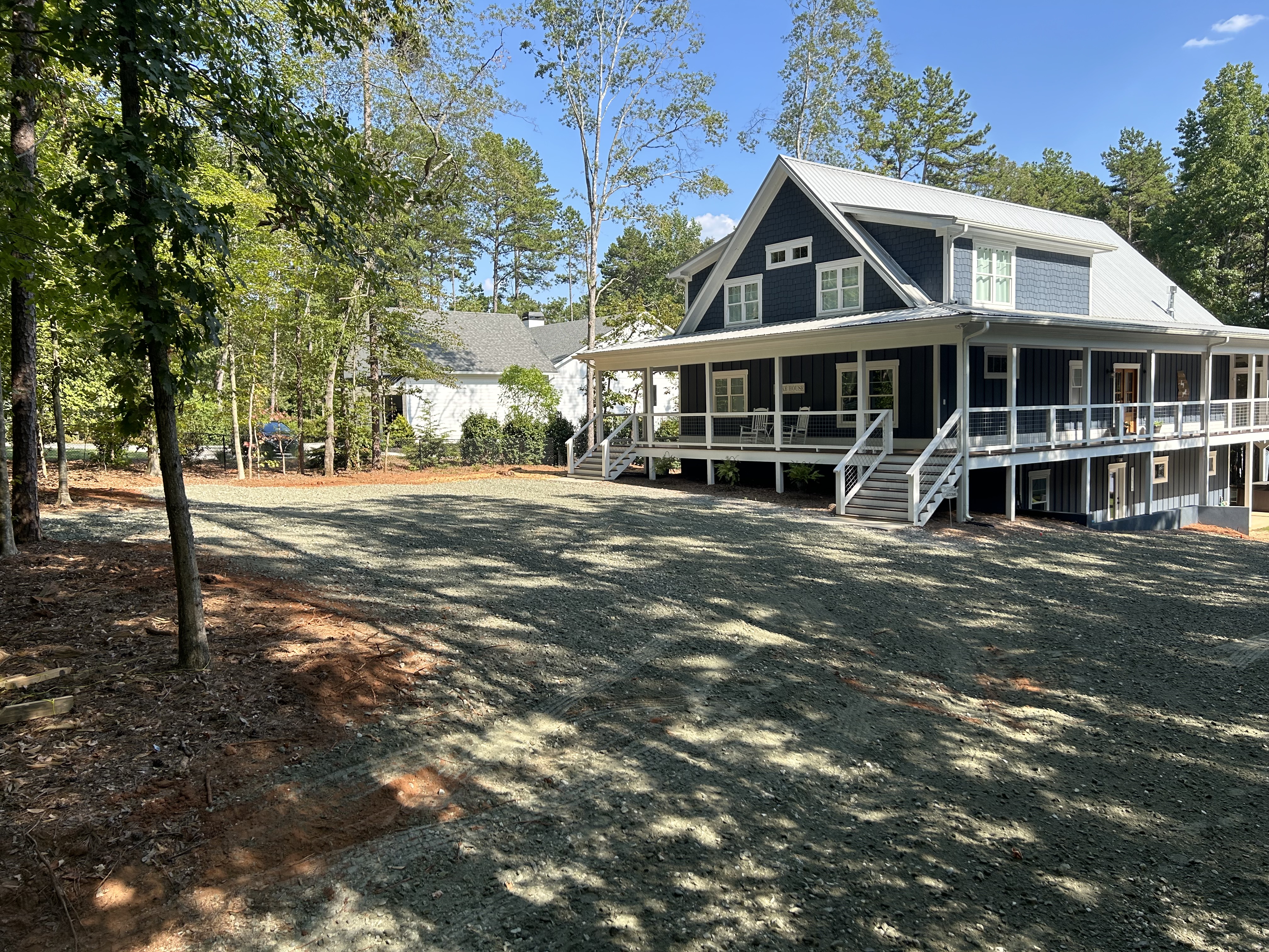 Gravel driveway new home