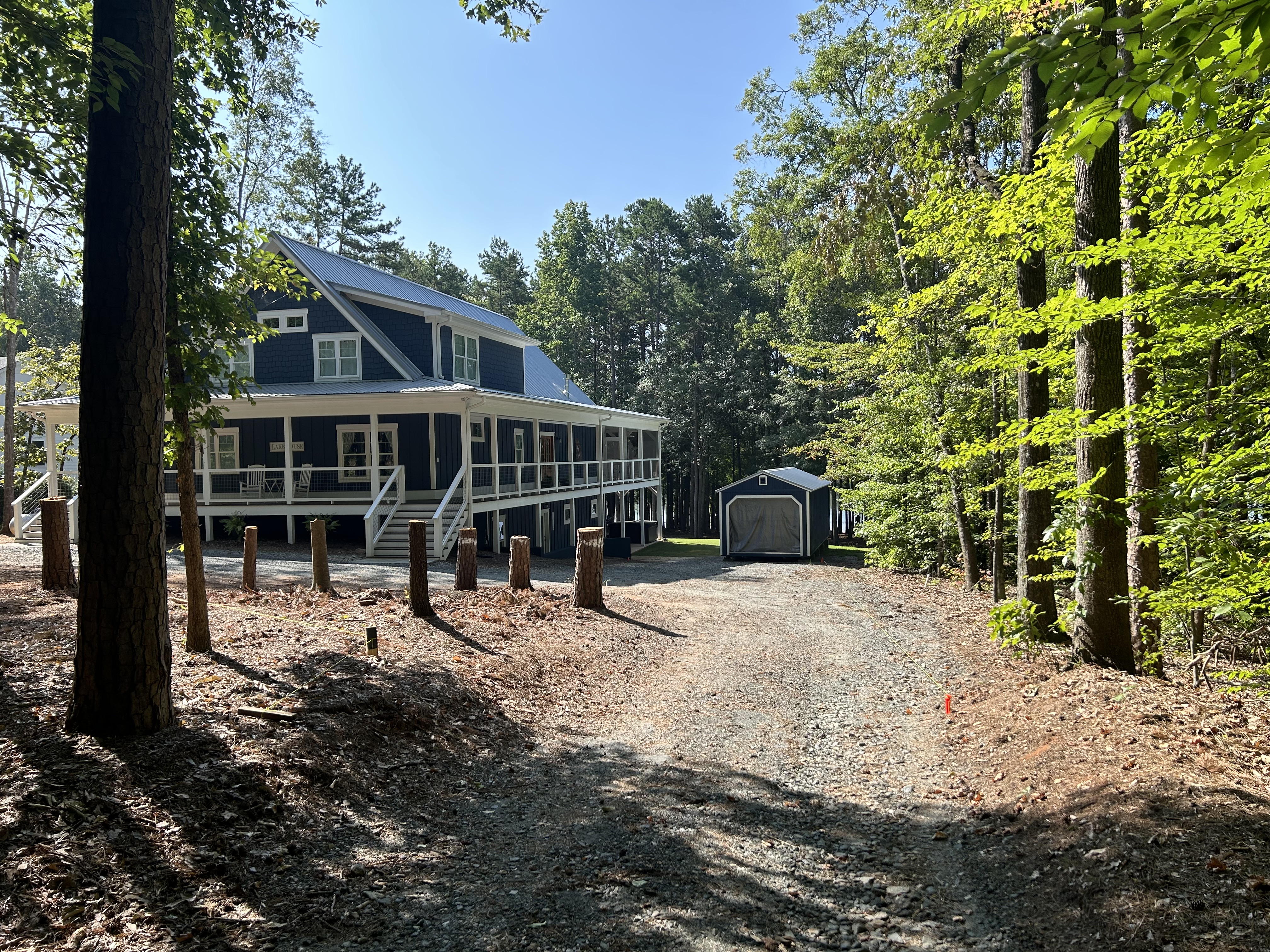 Gravel driveway new home