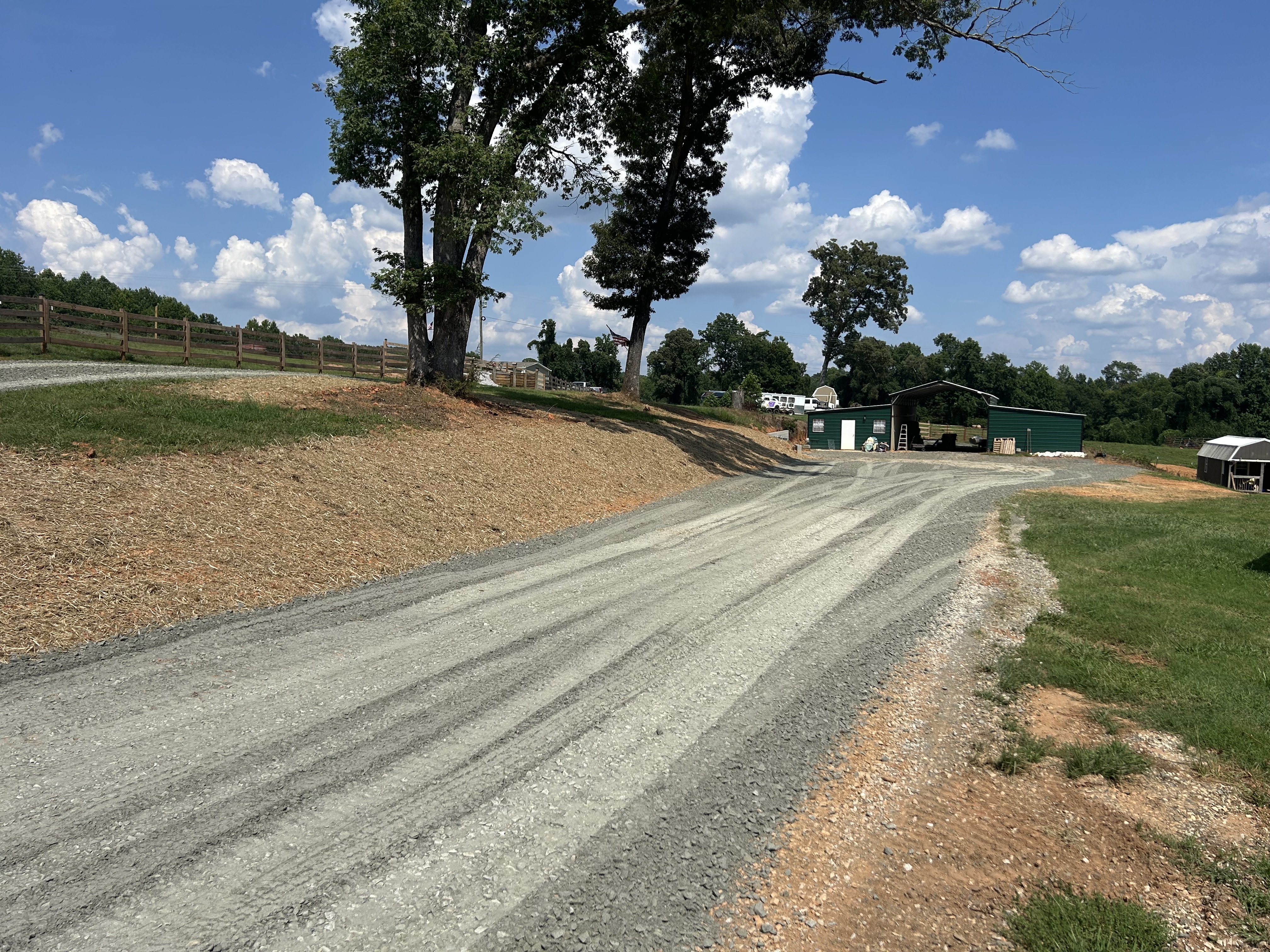 Farm driveway after gravel
