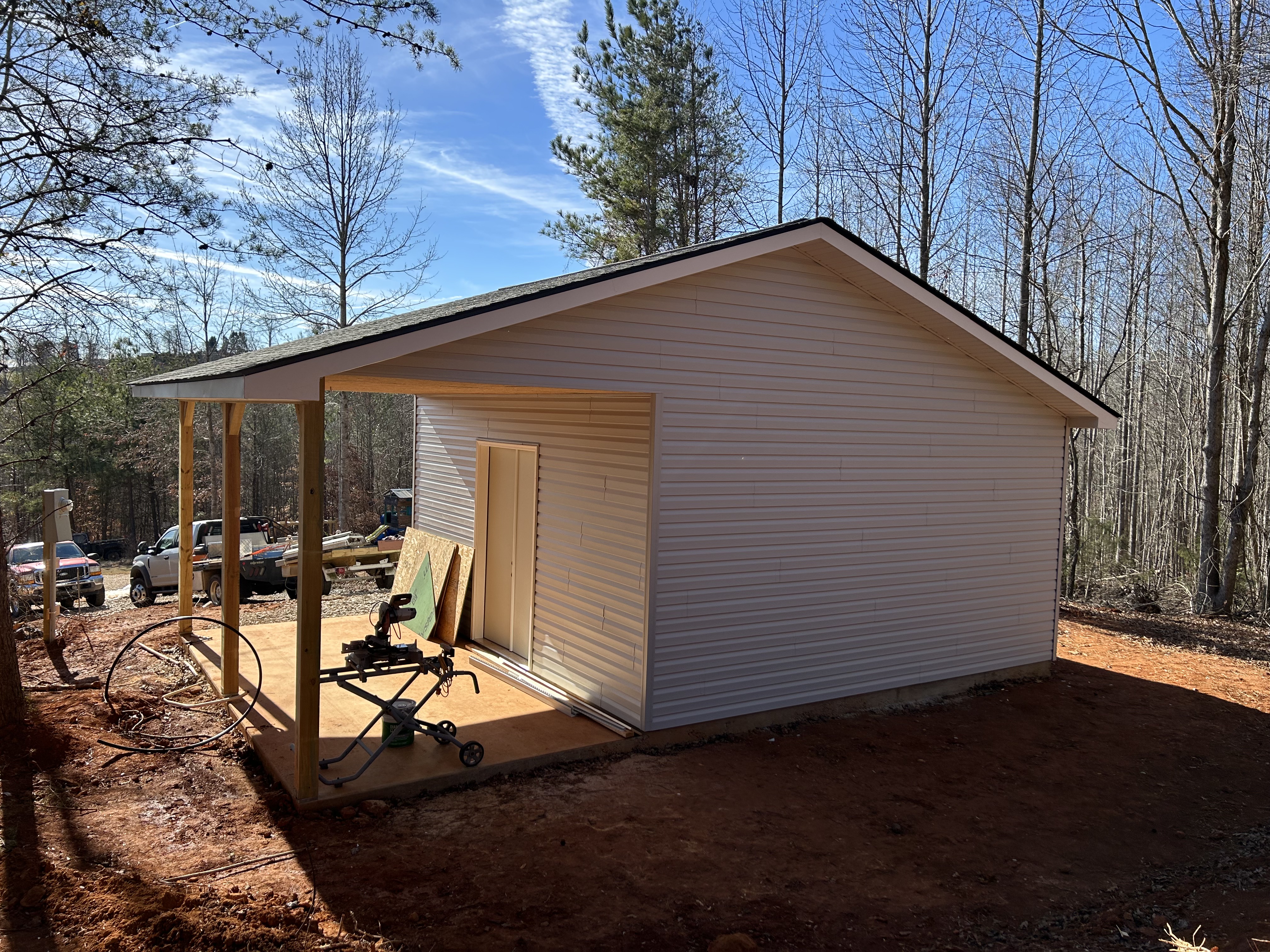 Completed pole barn