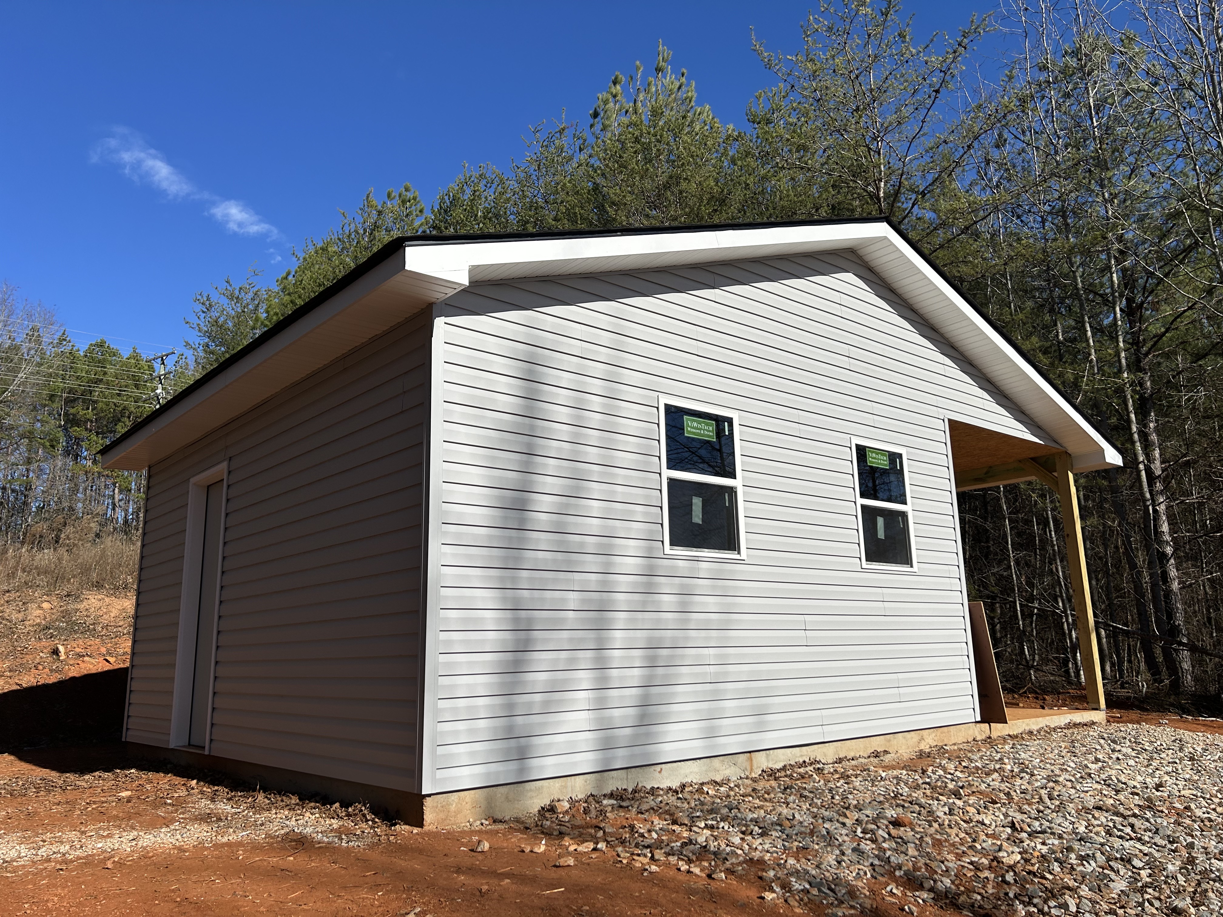 A finished pole barn built by Elite Grading & Construction in Northeast Georgia