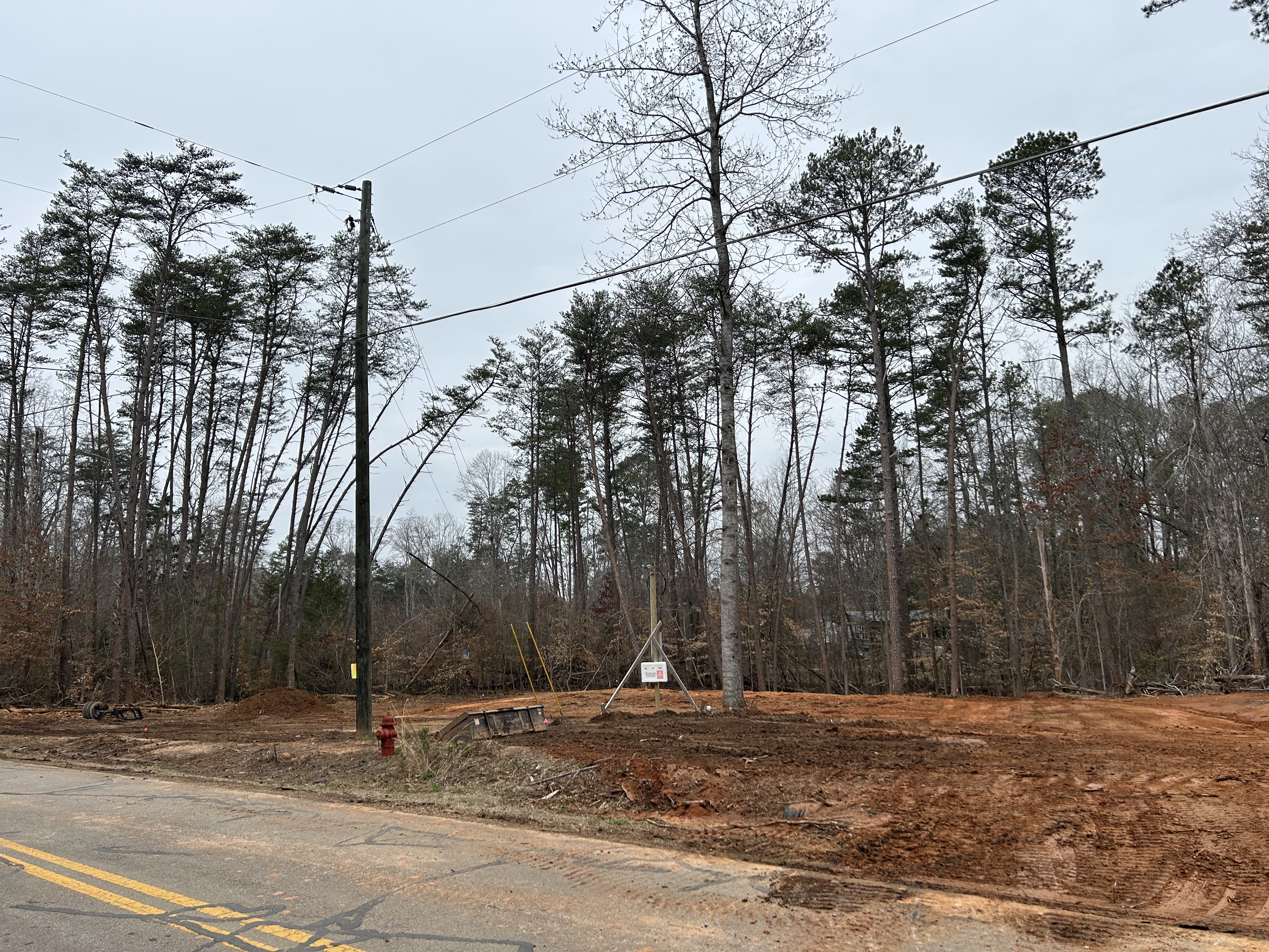 Roadside lot after clearing