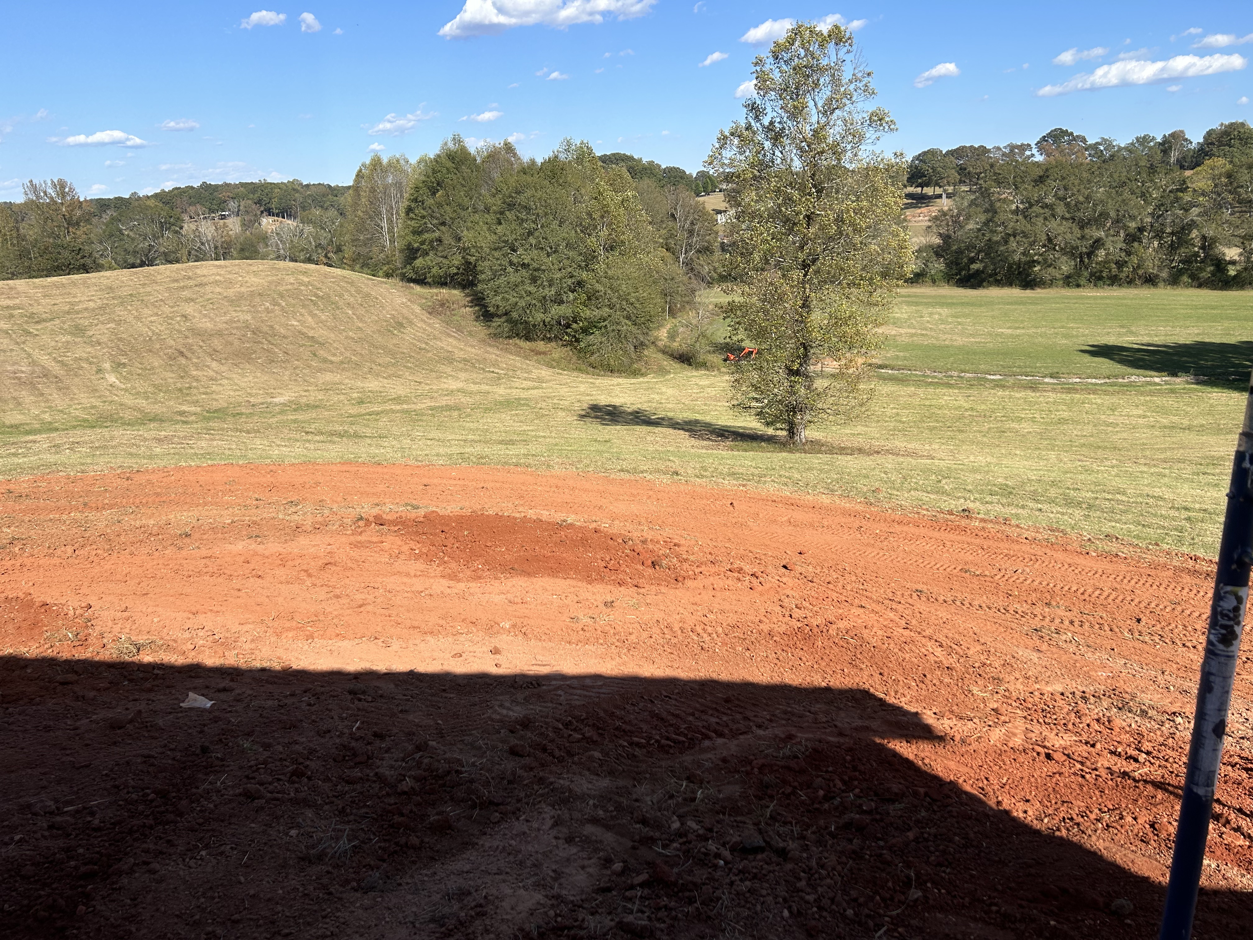 Septic field graded smooth after install