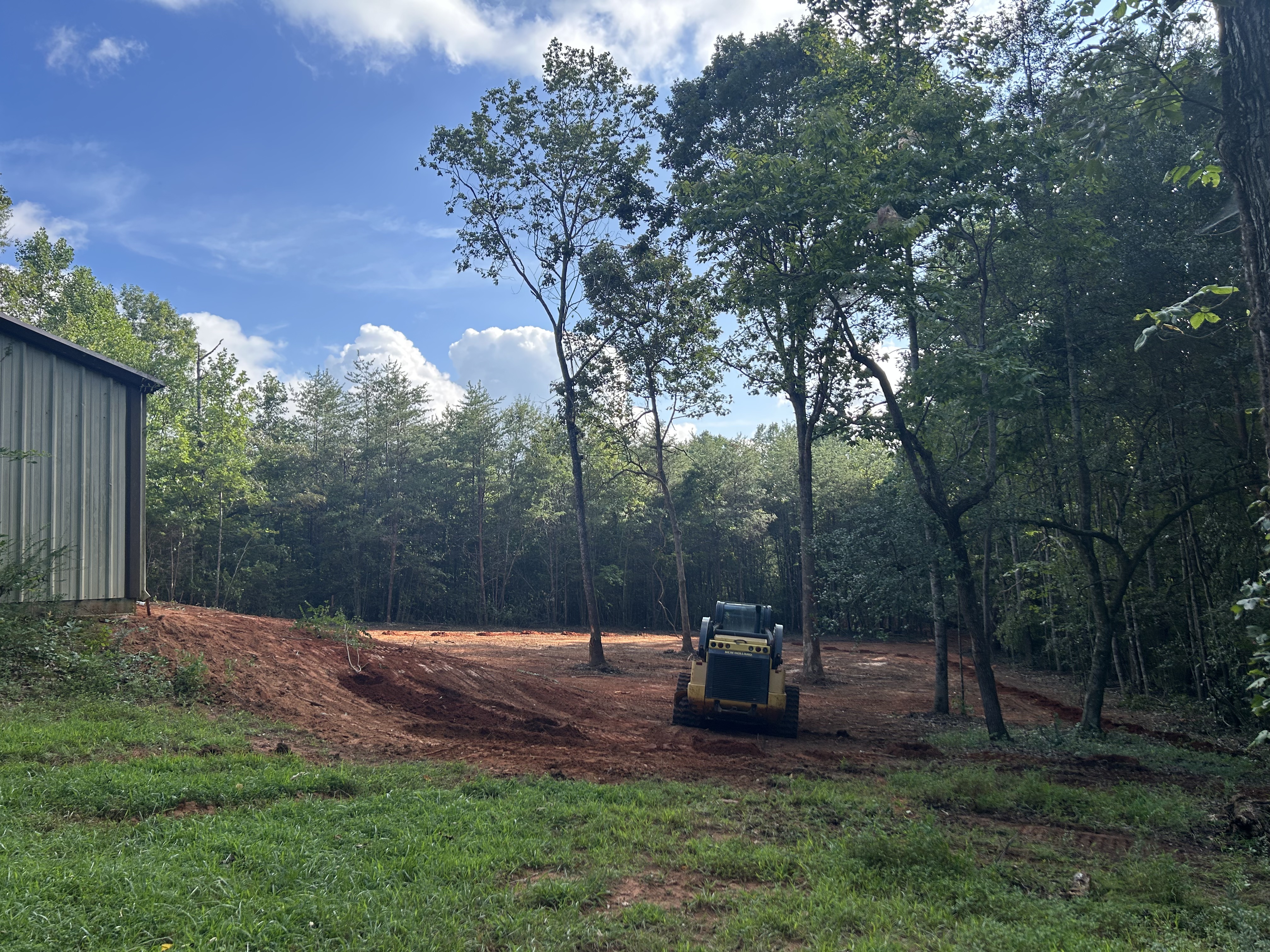 Dozer clearing a wooded lot