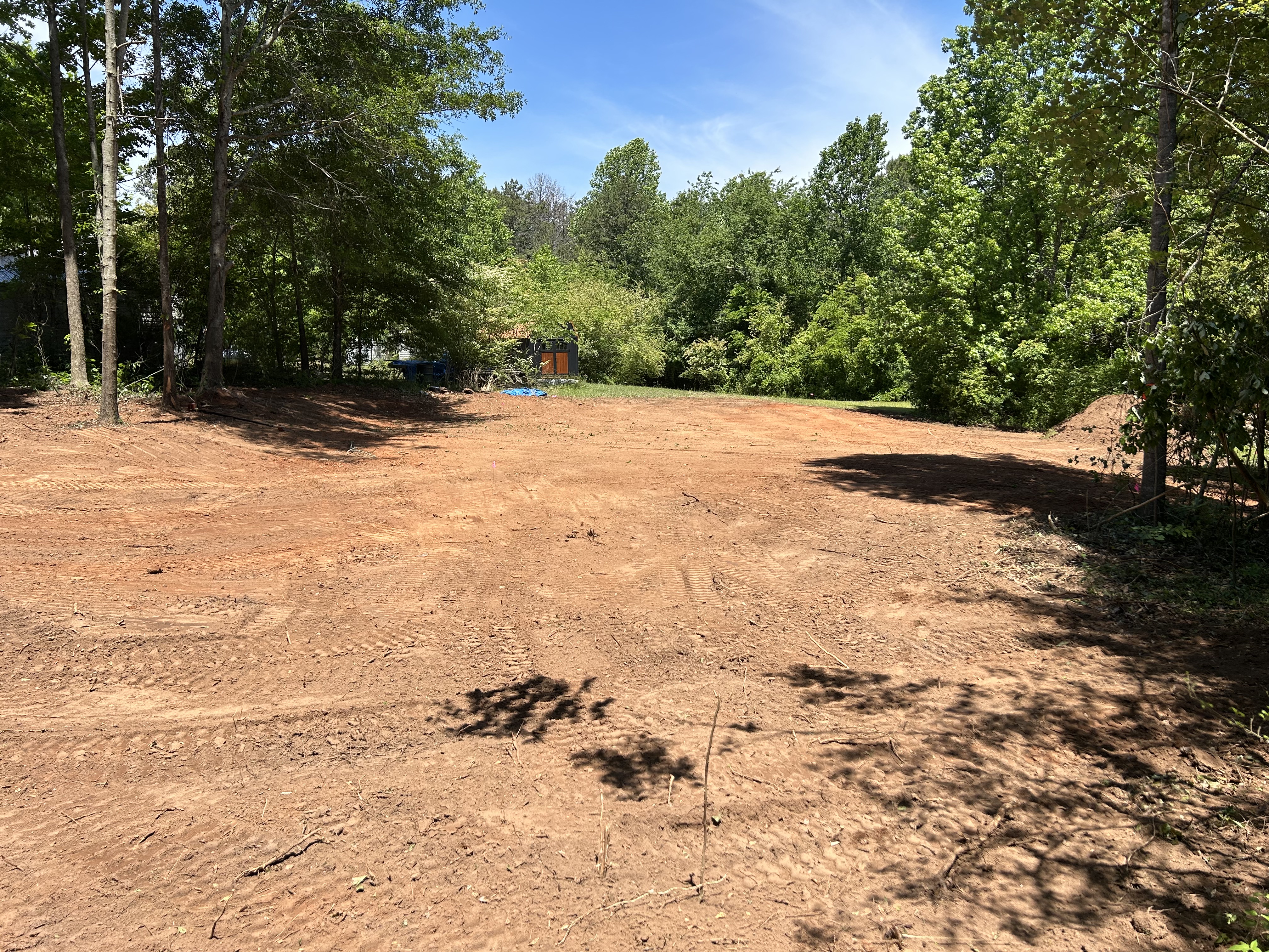Cleared lot after brush and tree removal