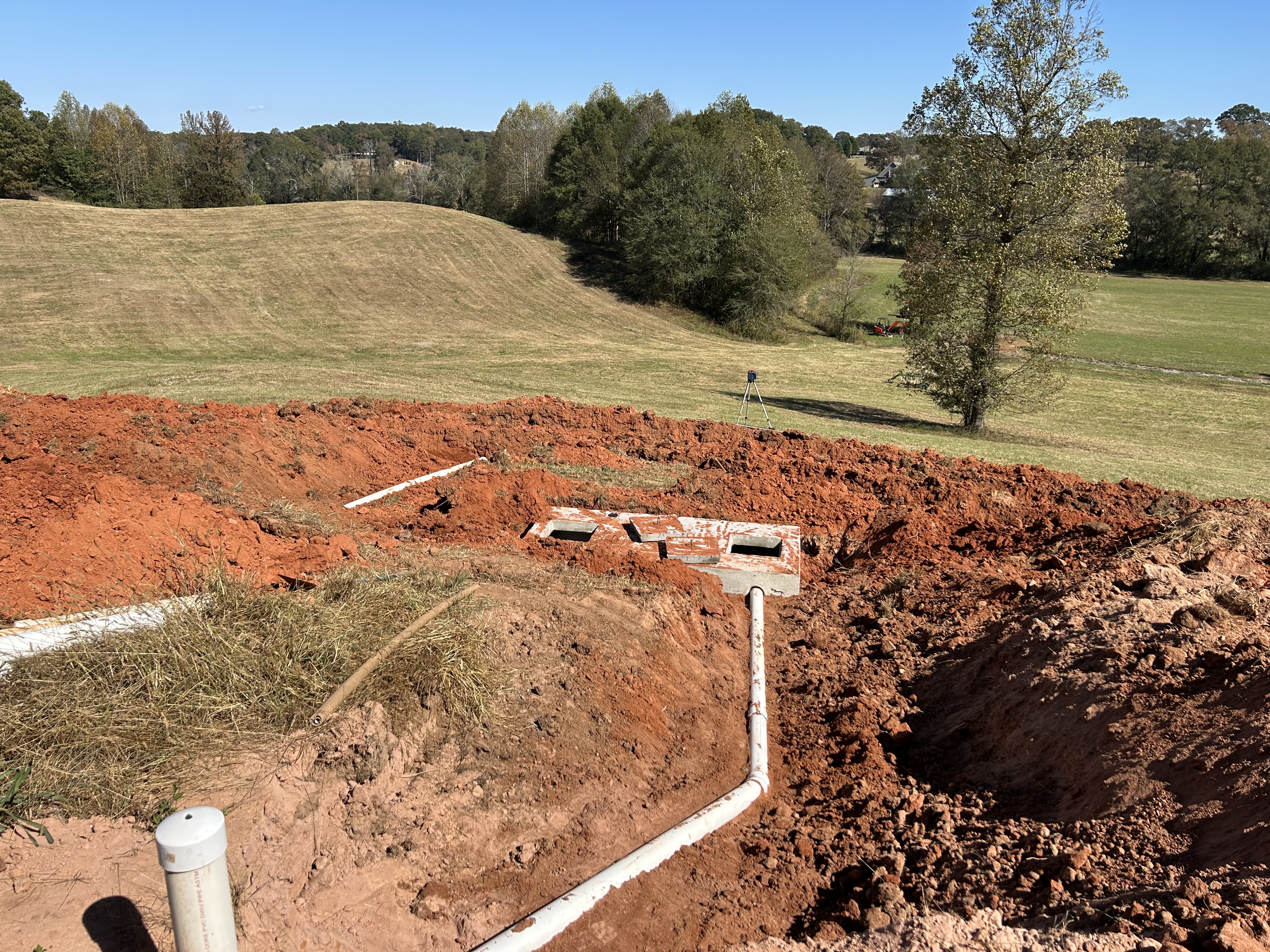 New septic tank installation