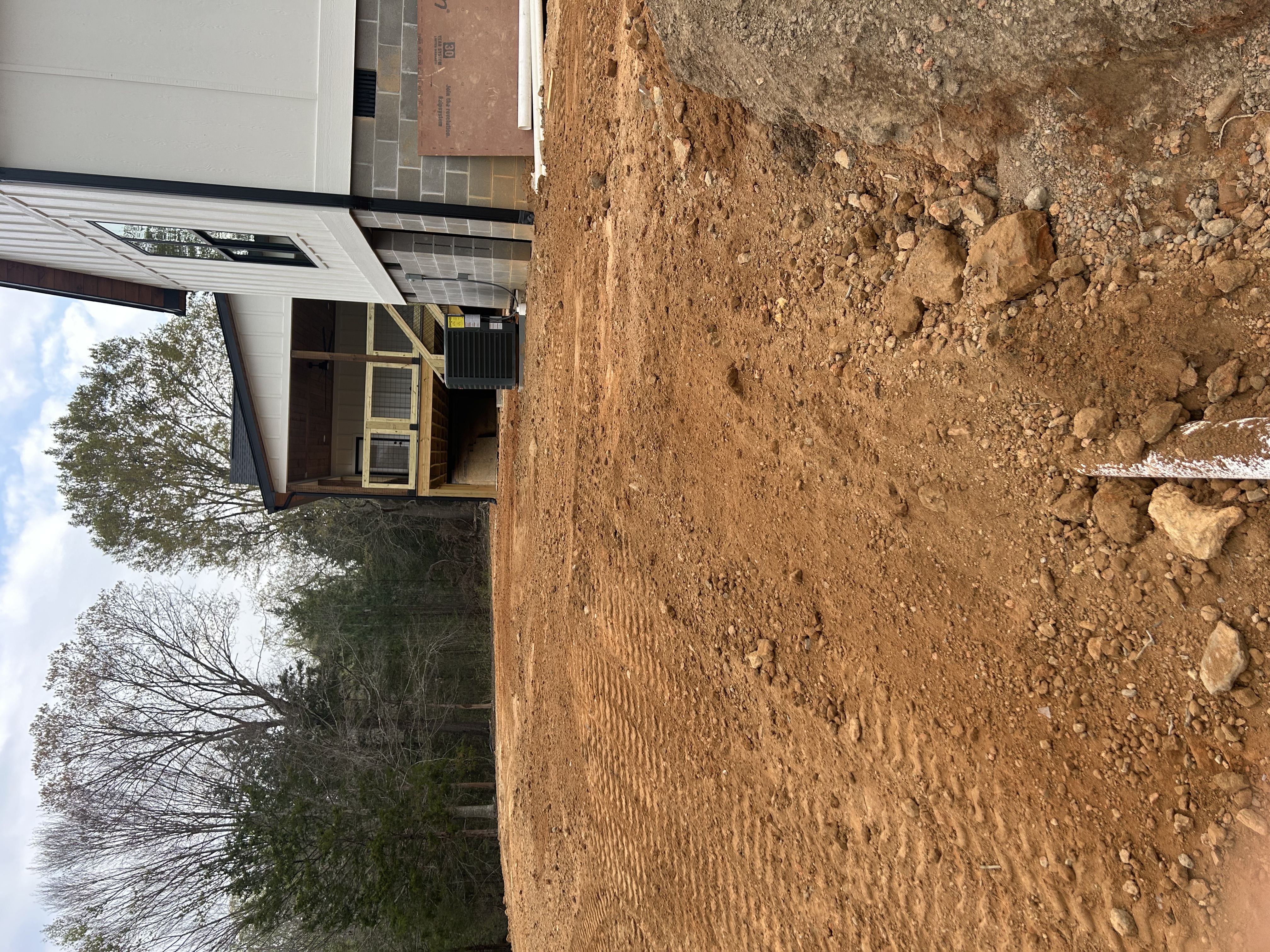 Utility trench backfilled
