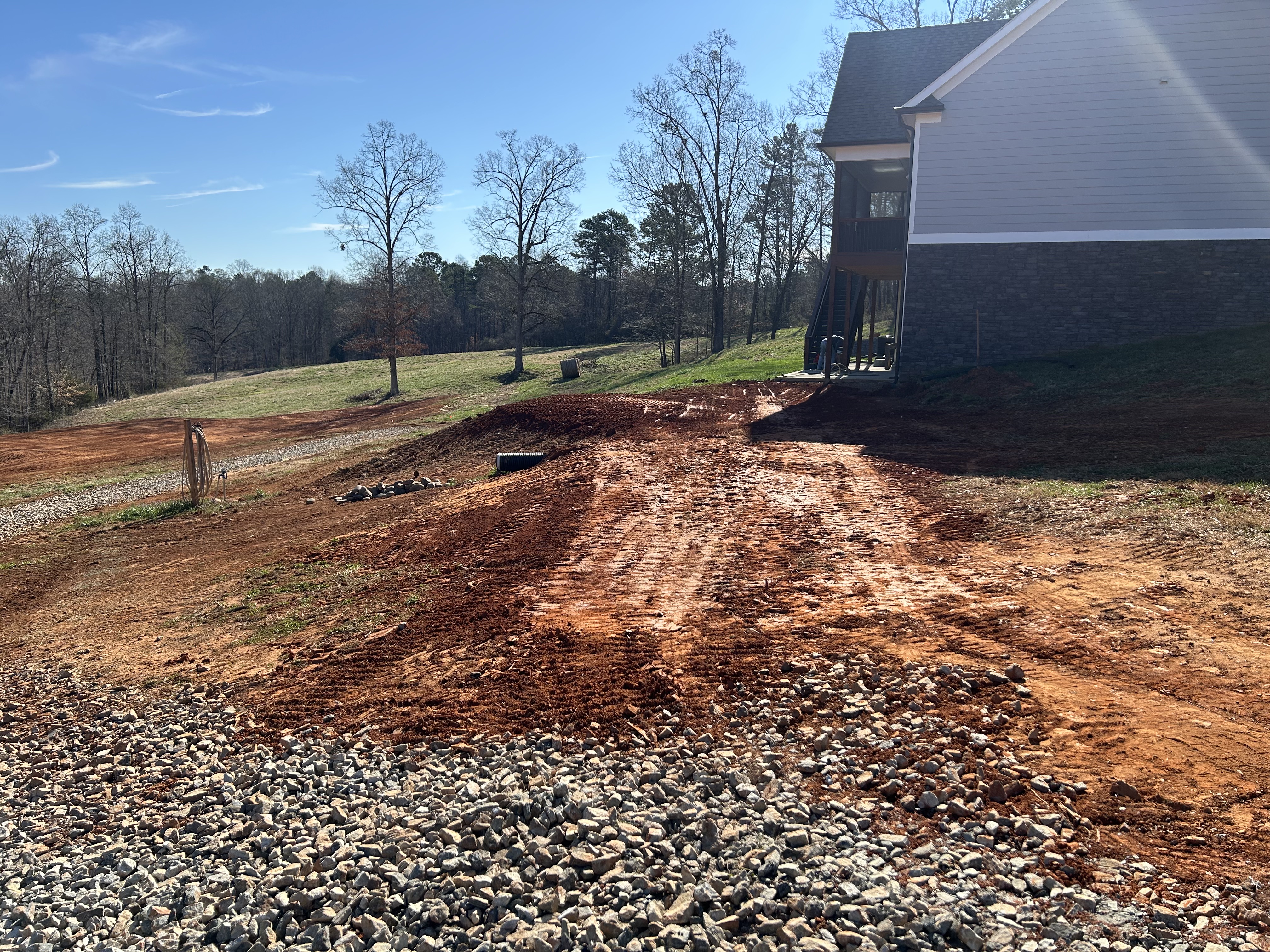 New home final grading