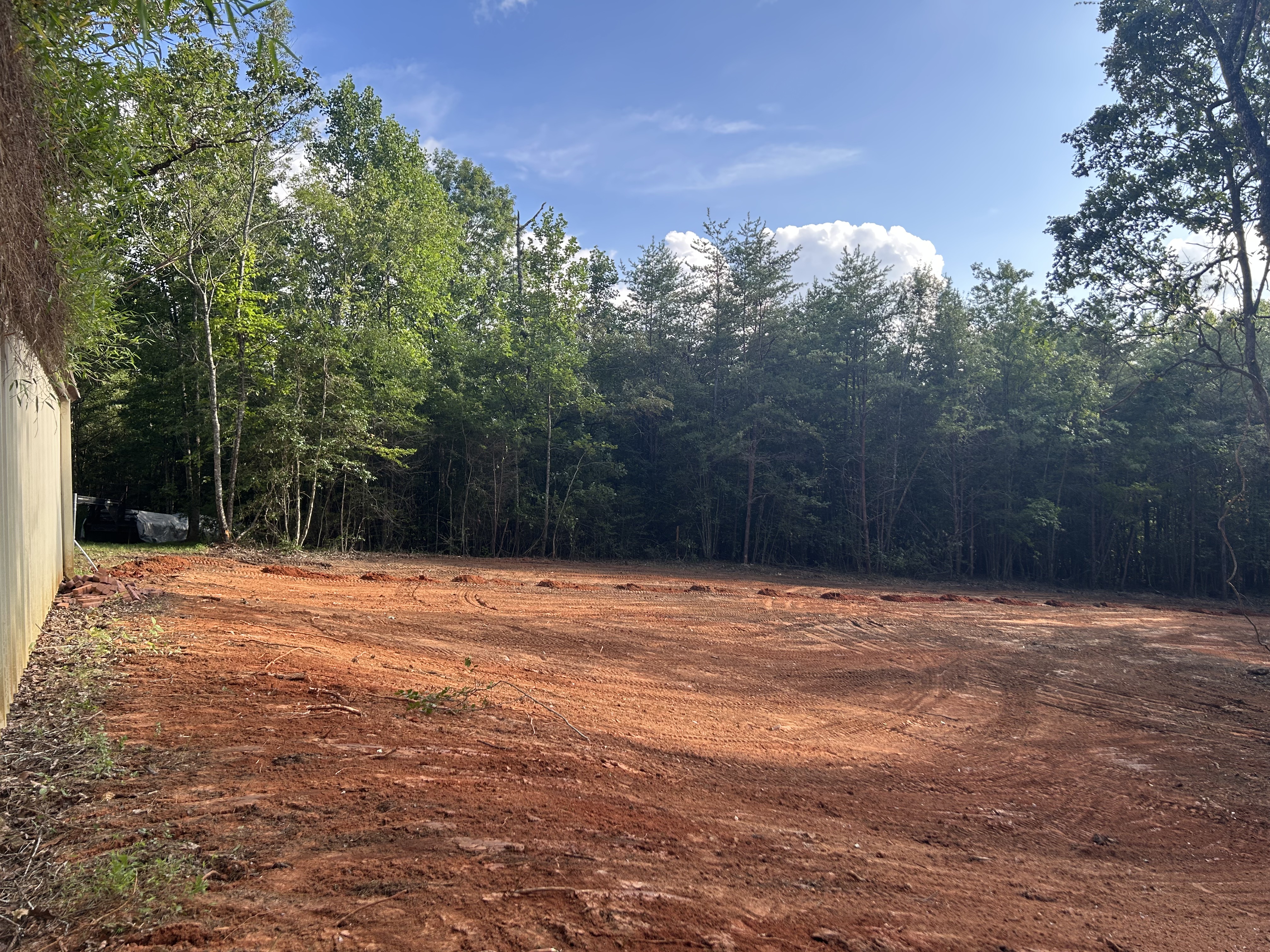 Freshly cleared land ready for grading