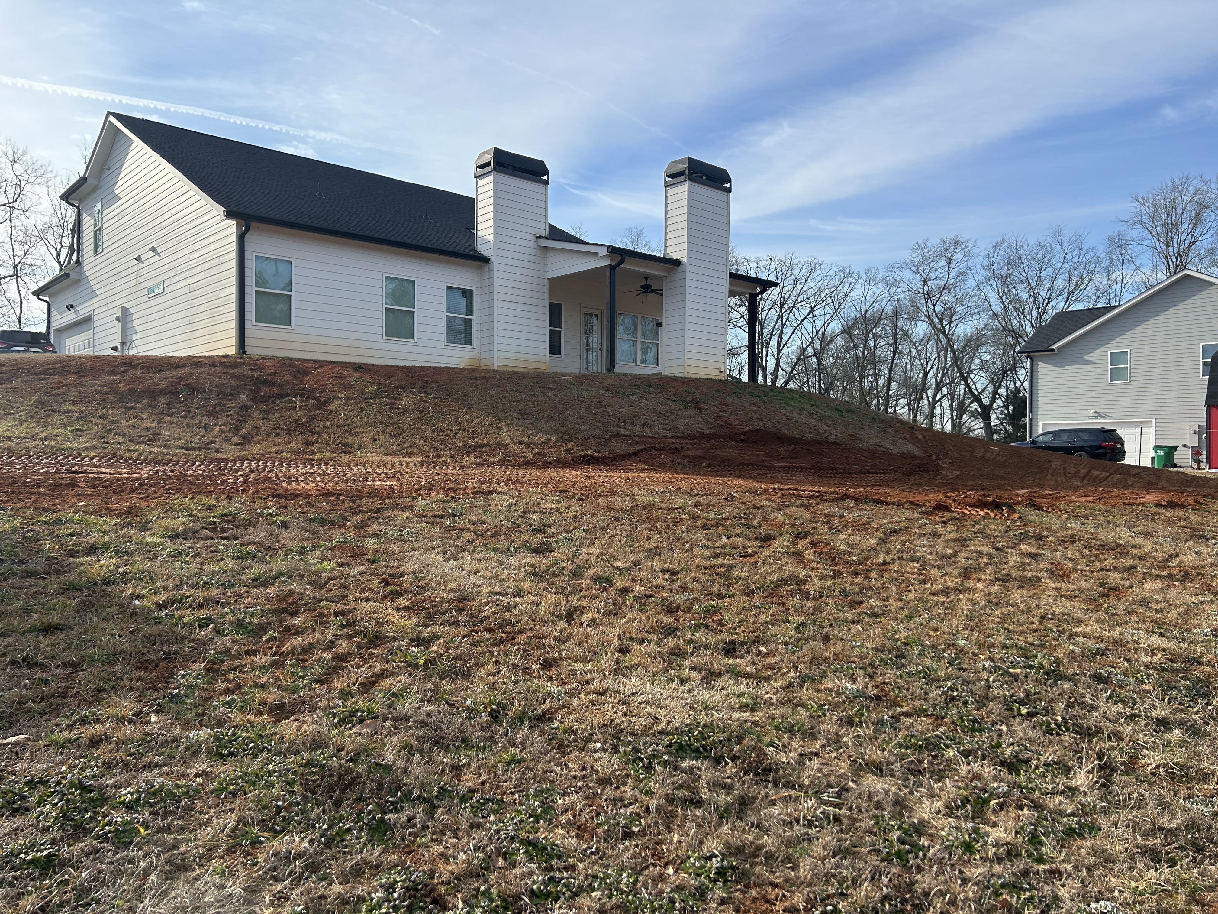 New home final grading