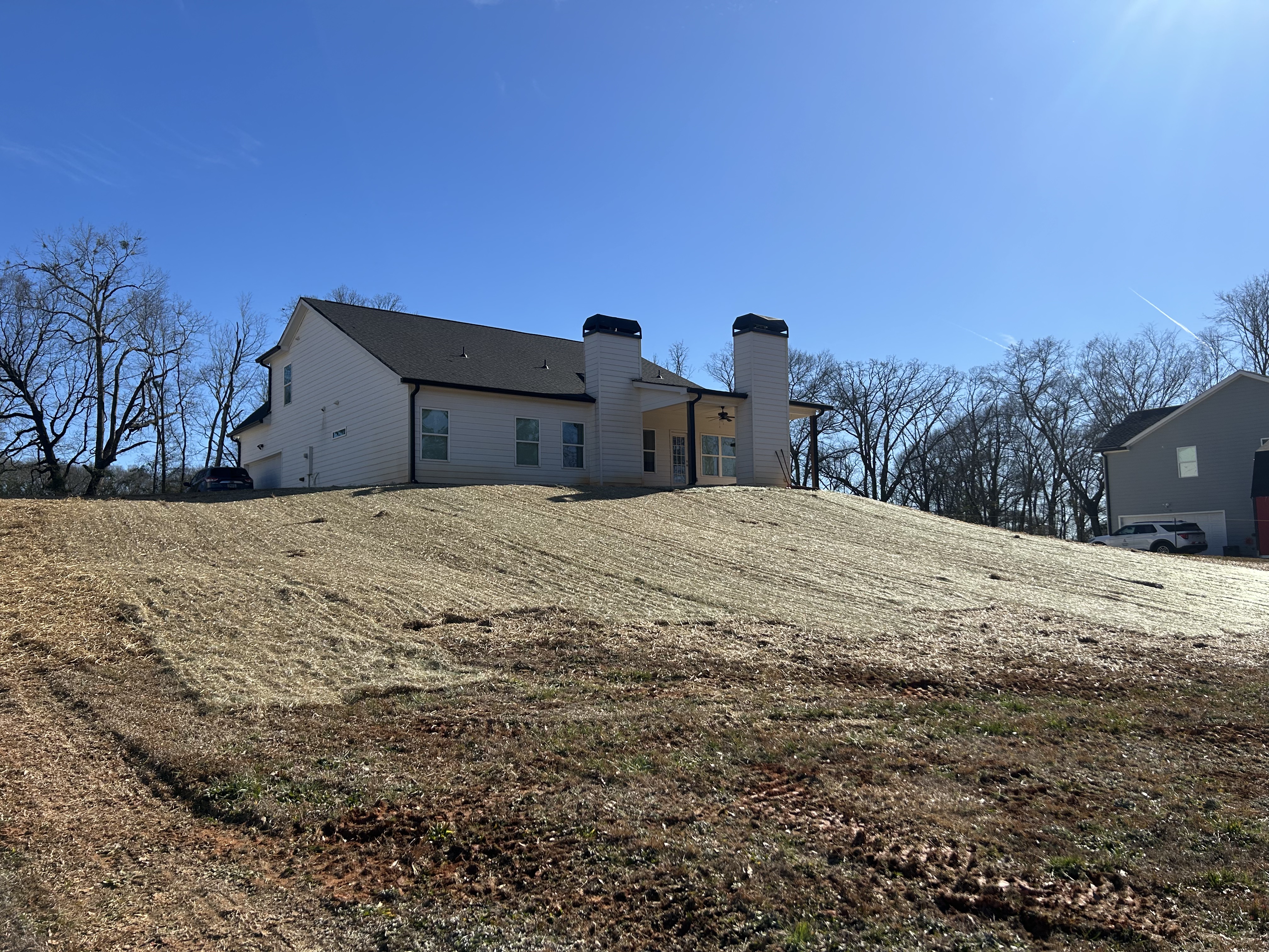 New home final grading