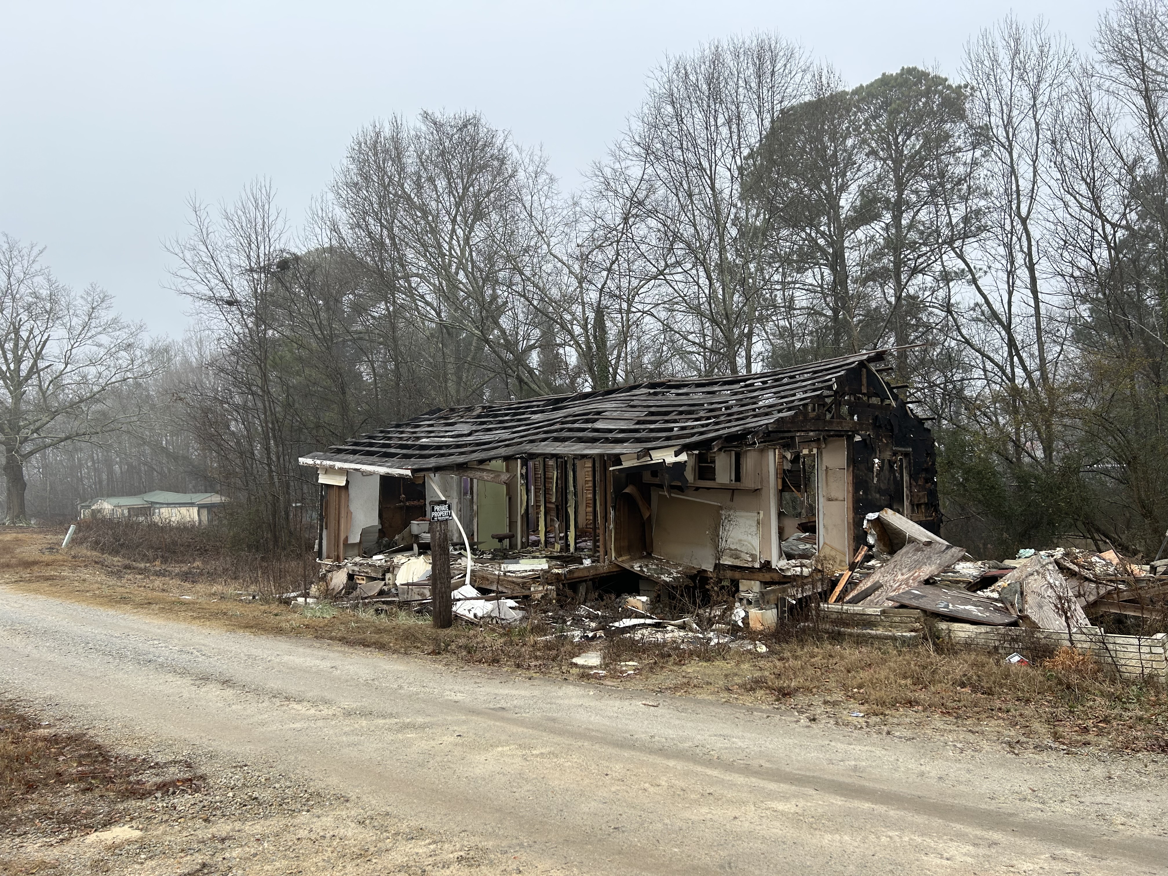 Old structure being demolished on site