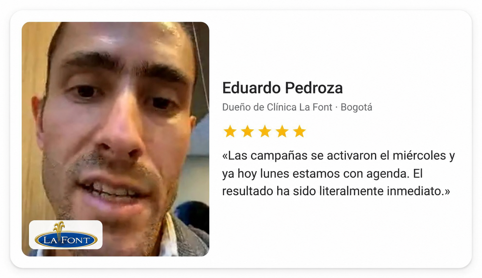 Eduardo Pedroza, dueño de Clínica La Font