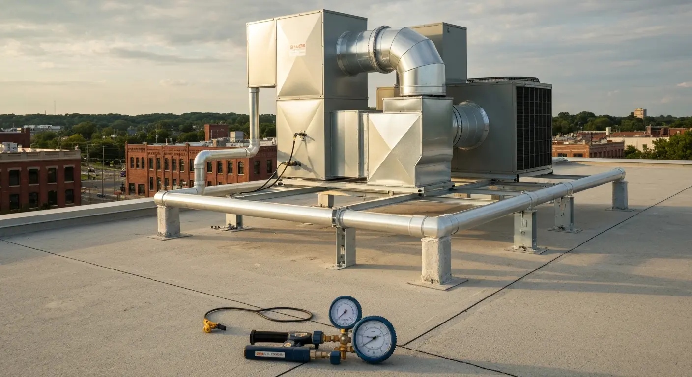 Commercial HVAC replacement installation