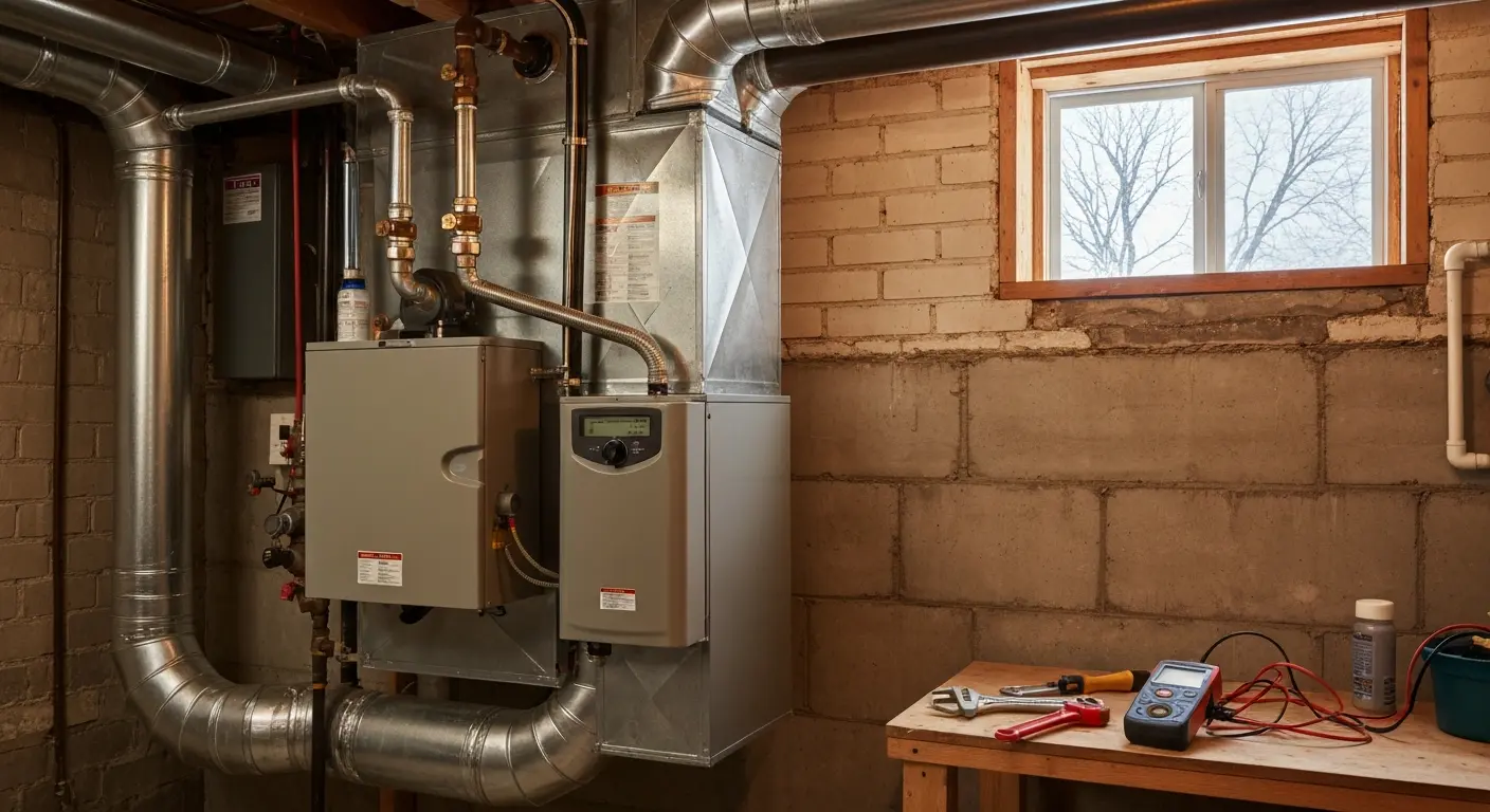 Gas furnace installation