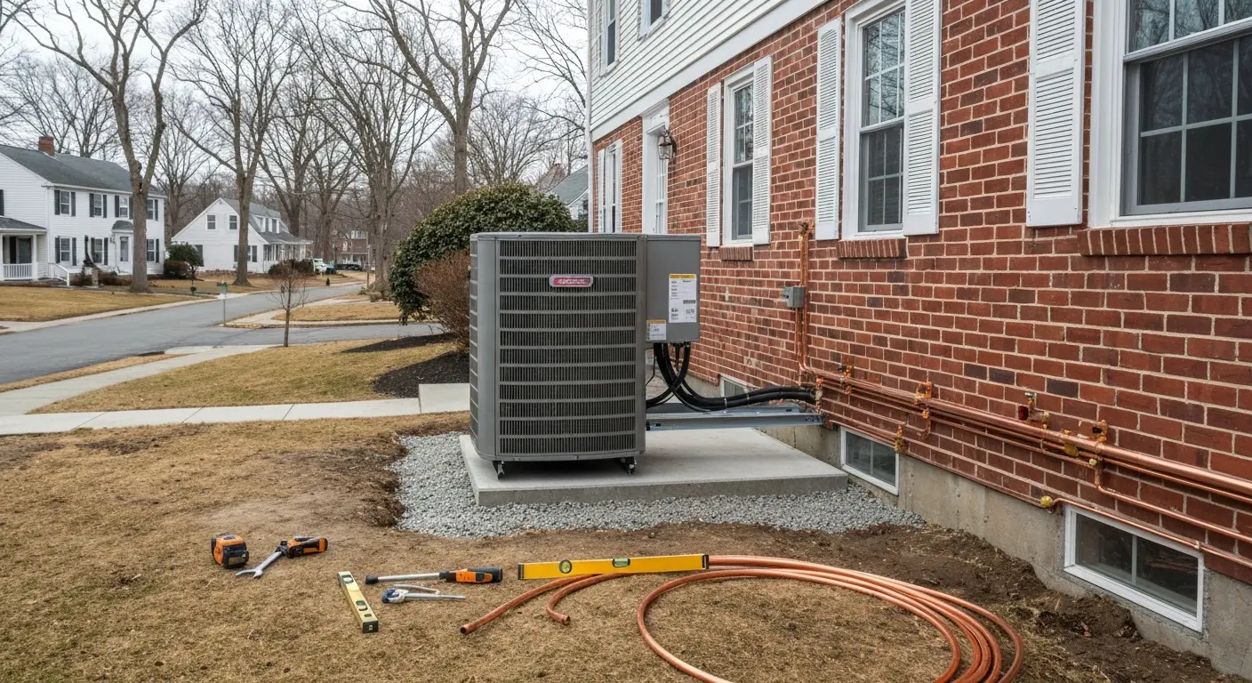 New HVAC unit installation