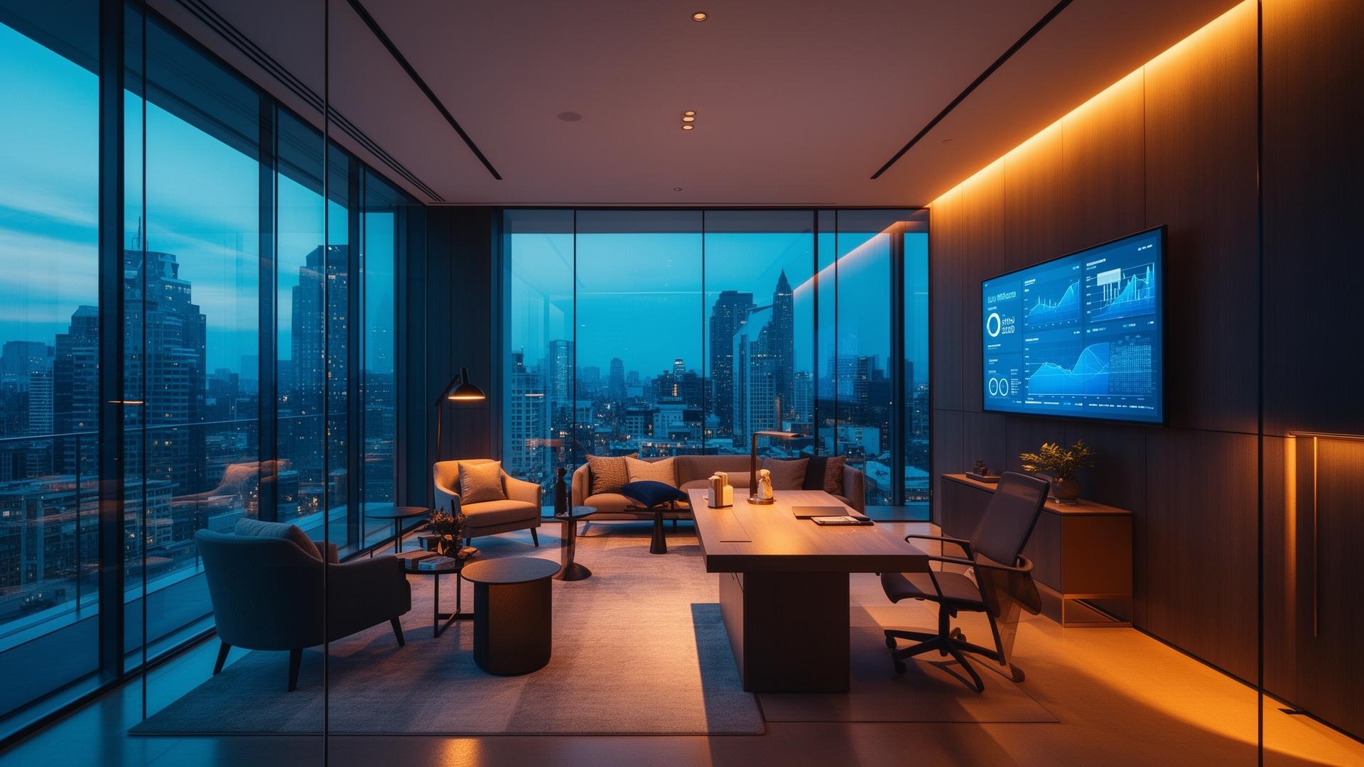 Premium real estate office environment